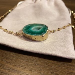 Green Geode Necklace/Choker